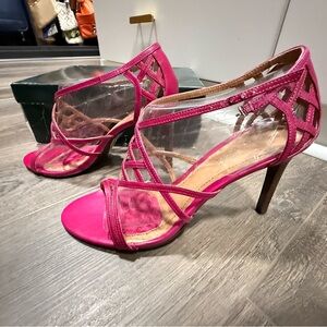 Lauren Ralph Lauren Pink Strappy “Sydney” Women's Shoes